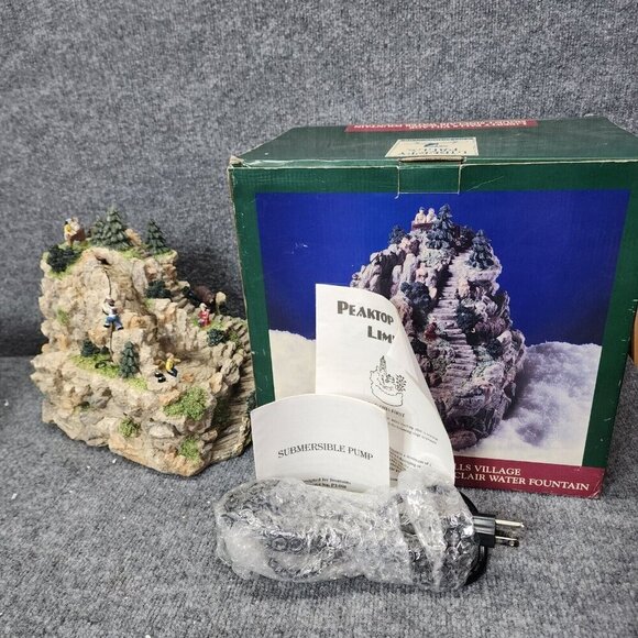 Rare LIBERTY FALLS Collector's Village MOUNT SINCLAIR Water FOUNTAIN River WORKS - Picture 1 of 16